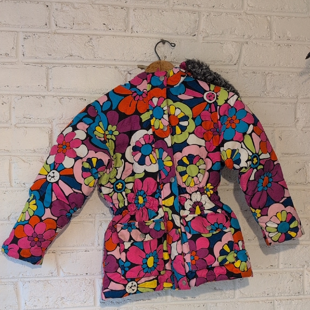 Hanna Andersson Multicolor Floral Kids Puffer Jacket